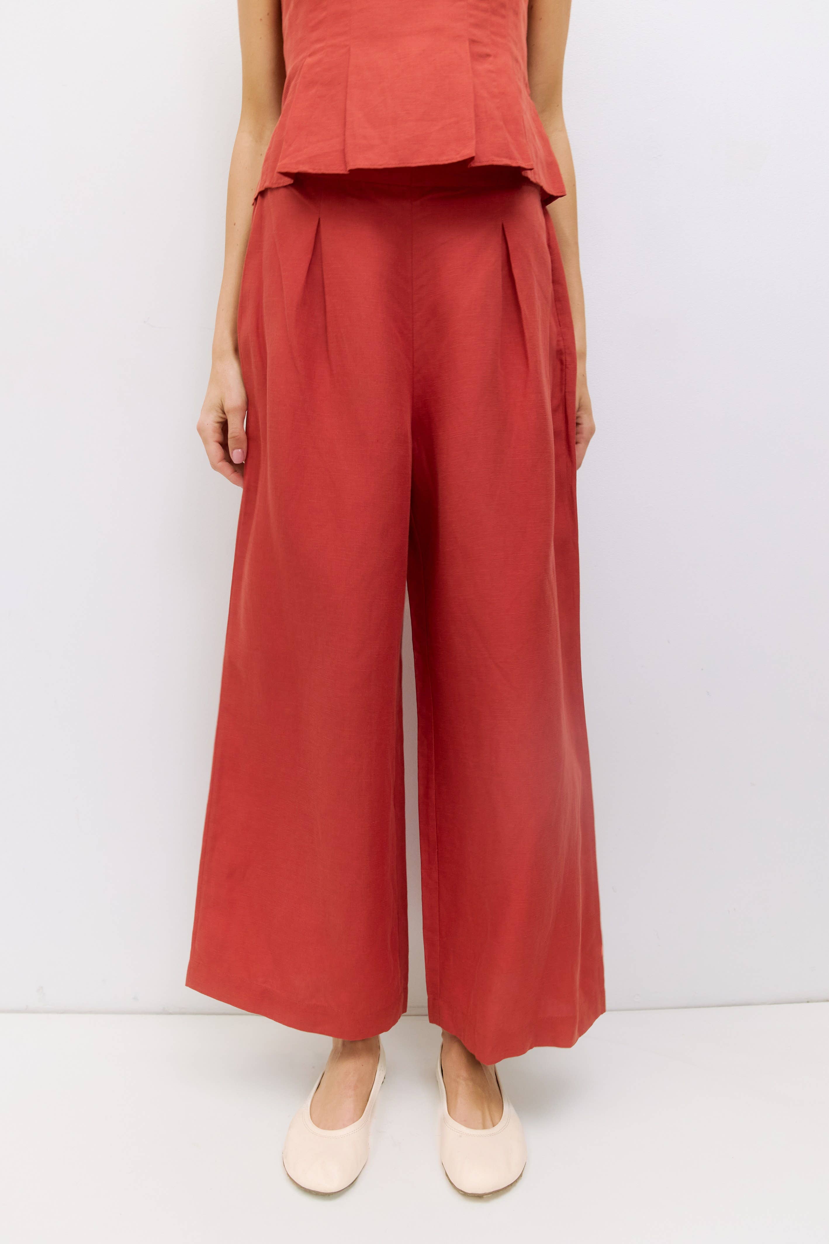 Love Letter Pants | Pleated Linen Pants