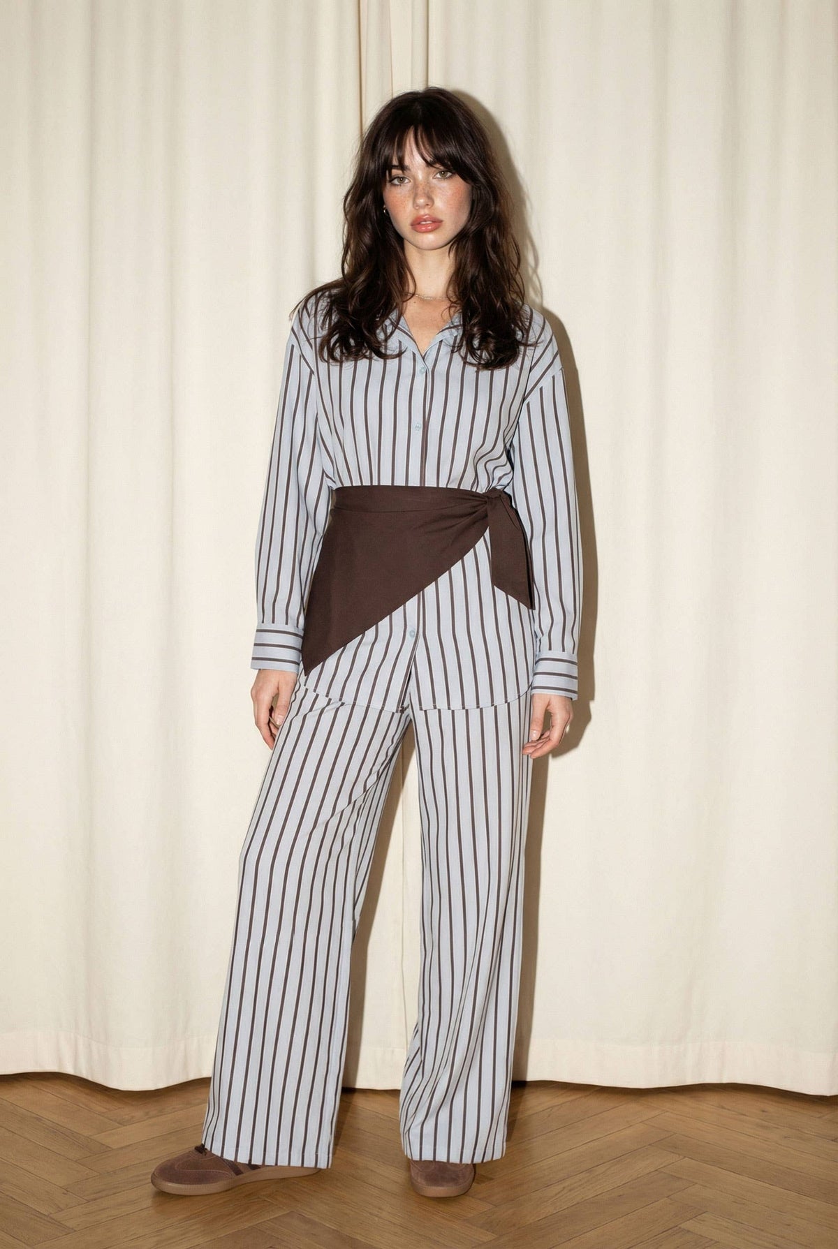 The Coastline Striped Top and Scarf Set