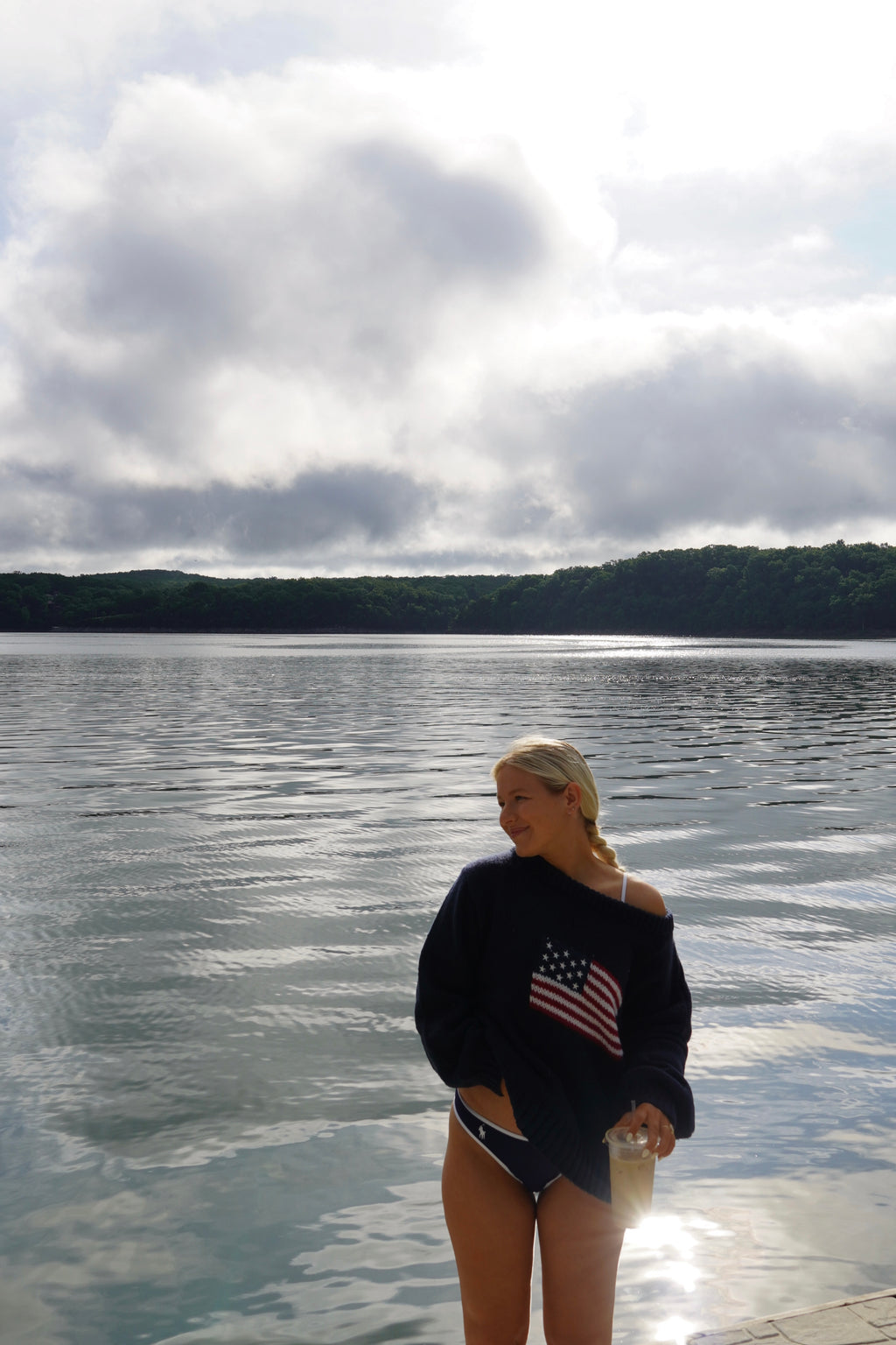 Memorial Weekend Off The Shoulder Lounge Sweater