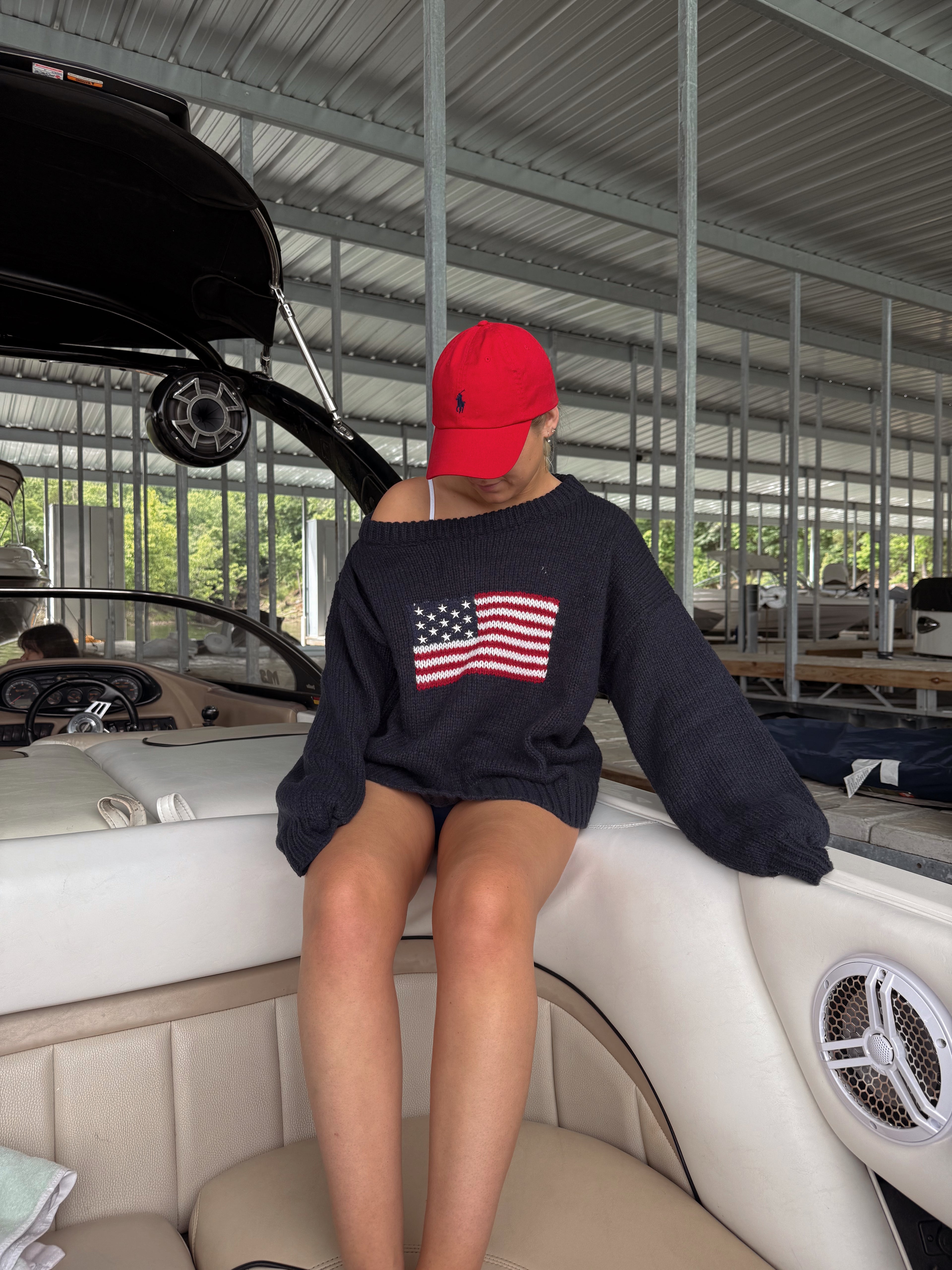 Memorial Weekend Off The Shoulder Lounge Sweater