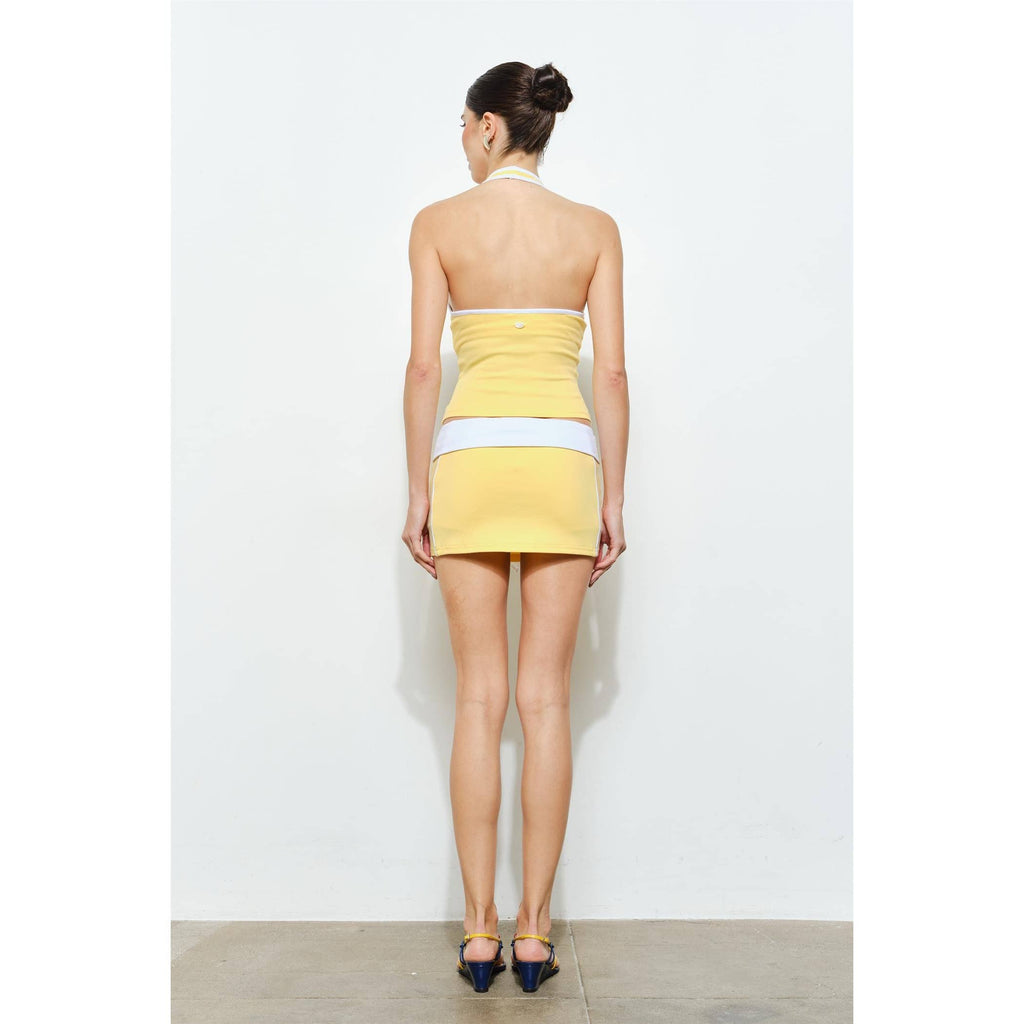 Yellow Athletic Halter Tank