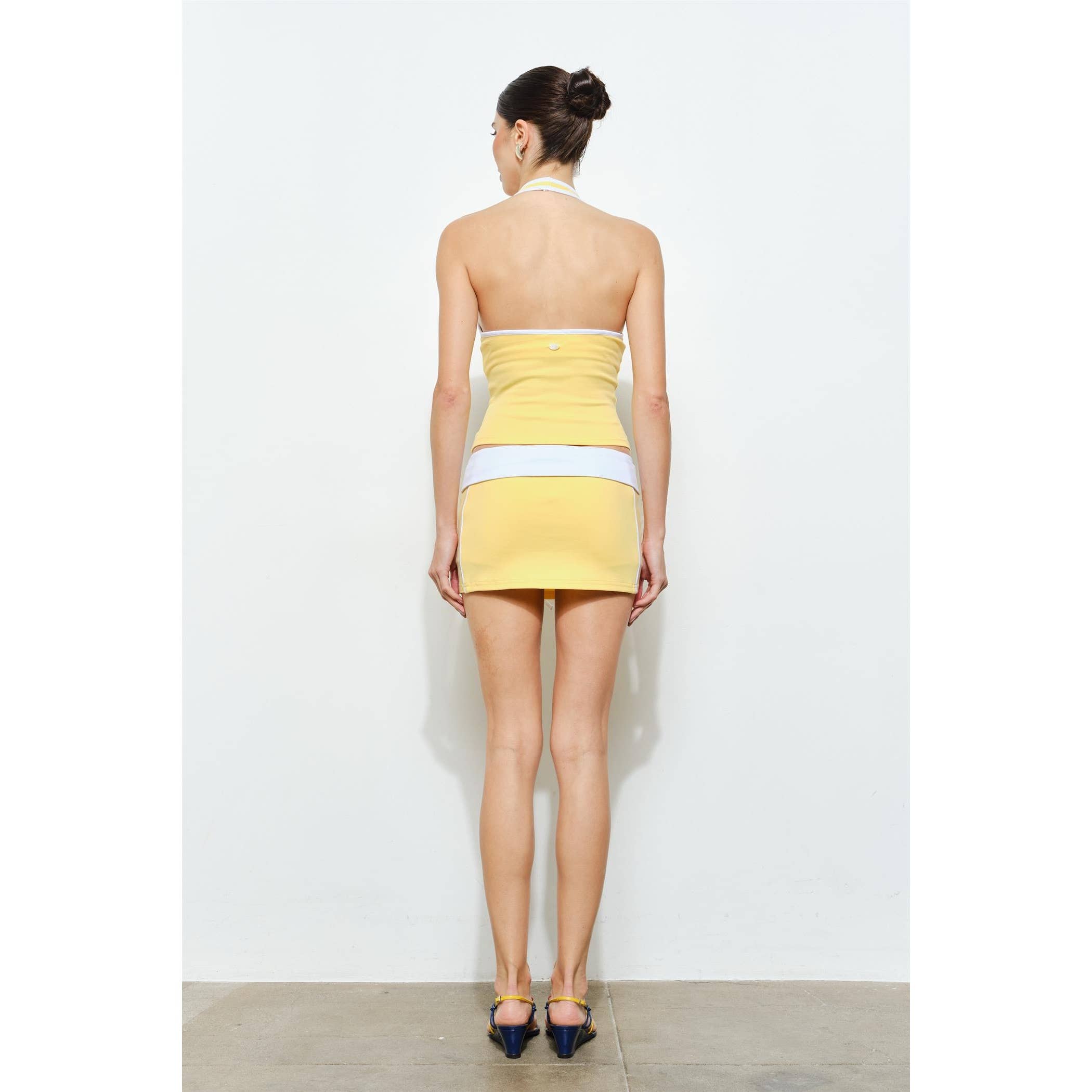 Yellow Athletic Halter Tank