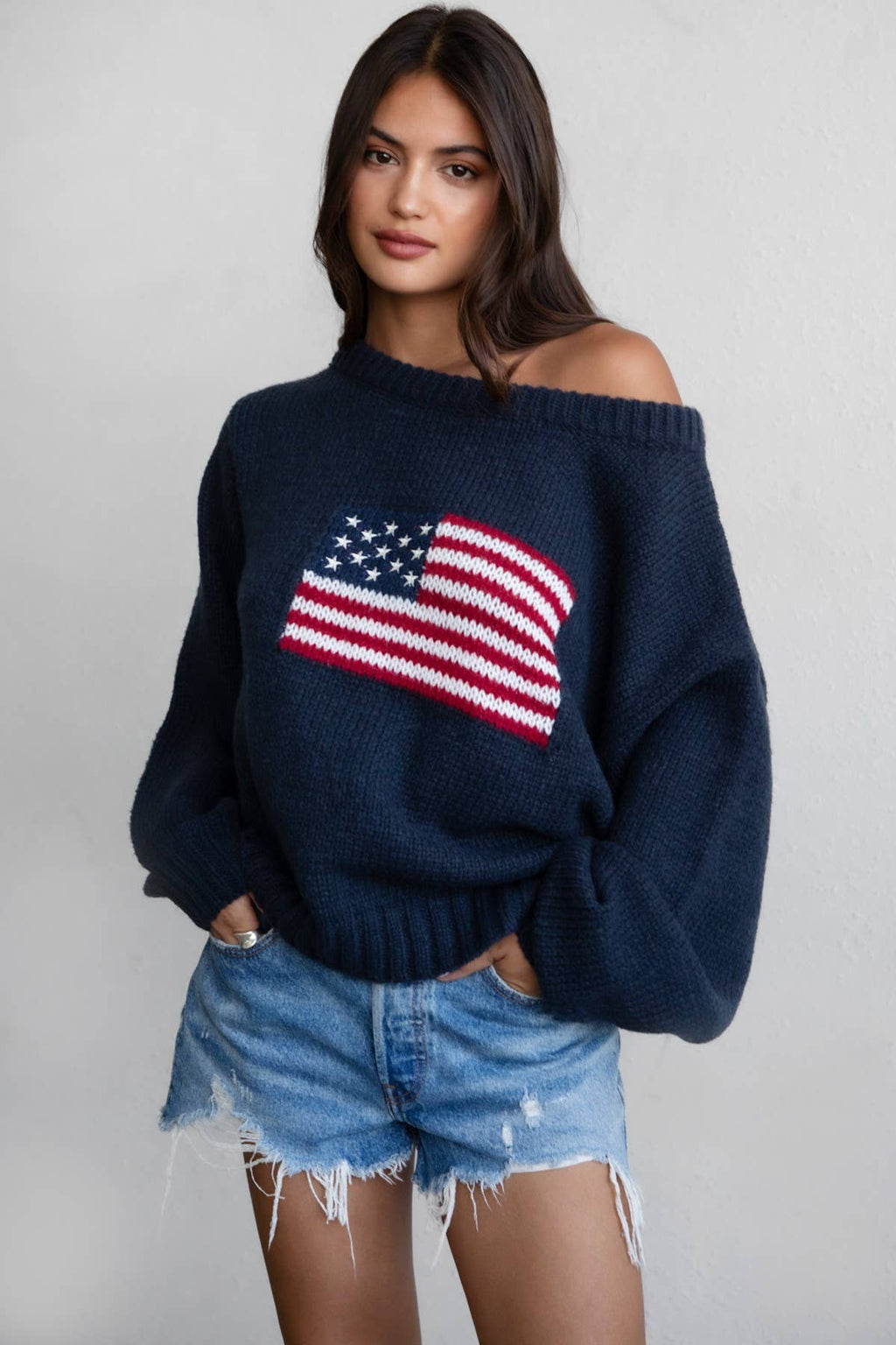 Memorial Weekend Off The Shoulder Lounge Sweater