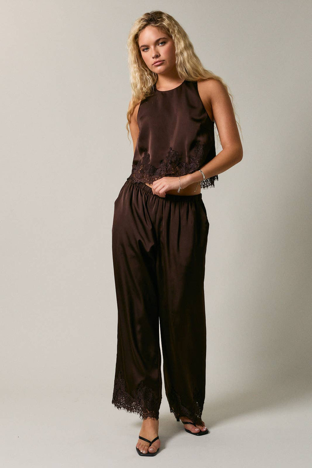 Mocha Silk Pants