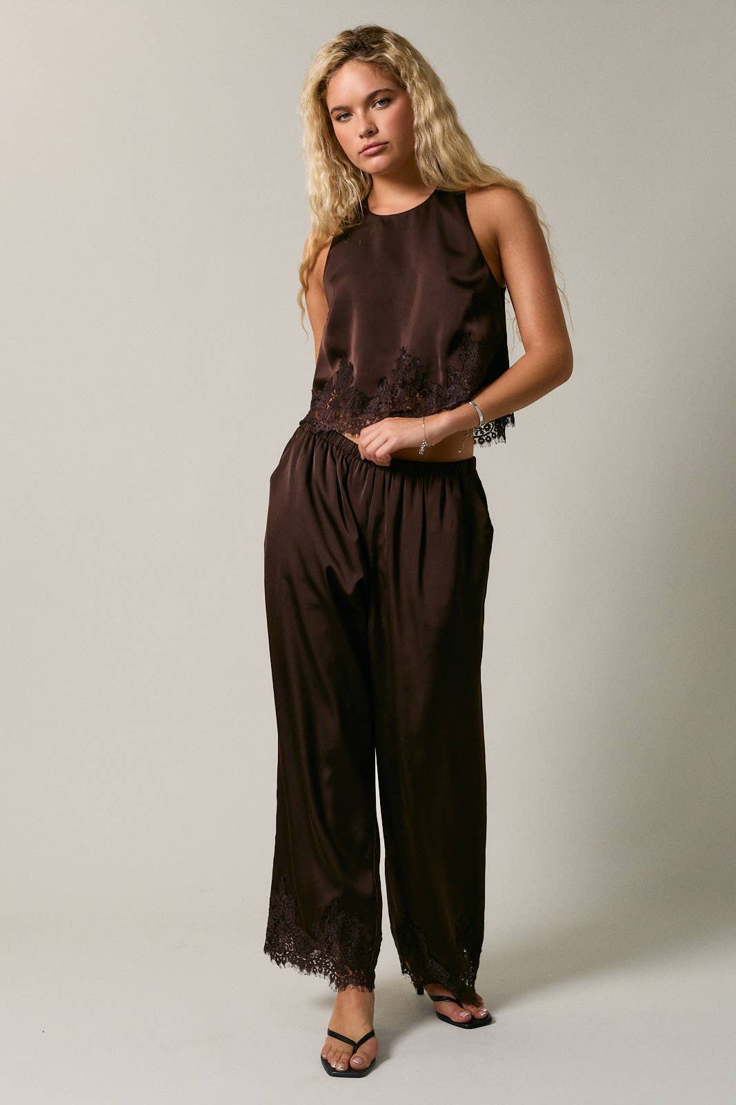 Mocha Silk Pants